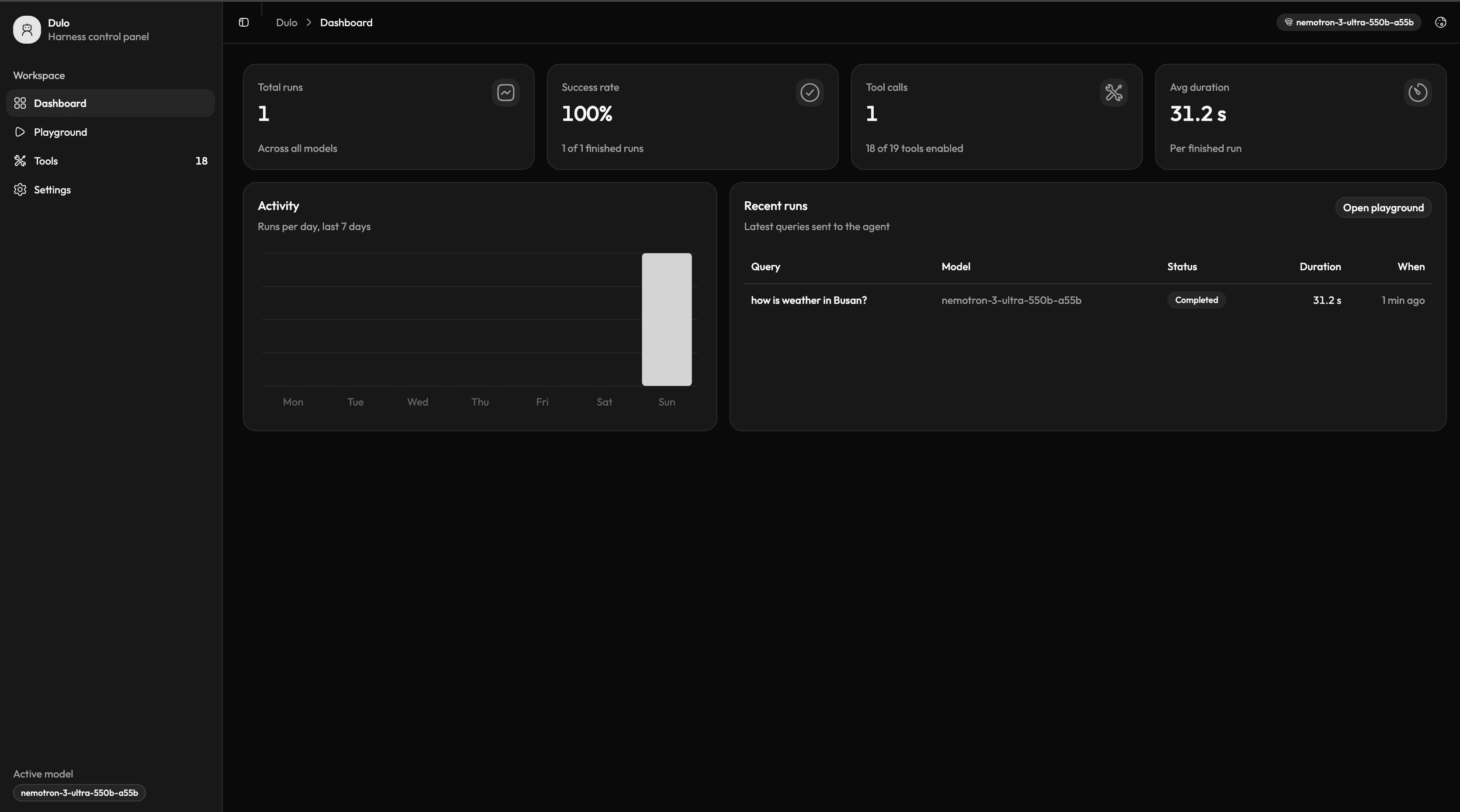 Dulo AI Agent screenshot